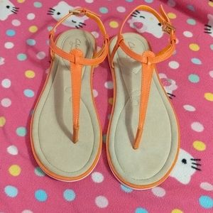 Clark's orange sandals
